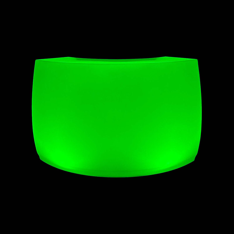 F-LD120-MC Modular Luxe LED curved bar unit in multi -coloured