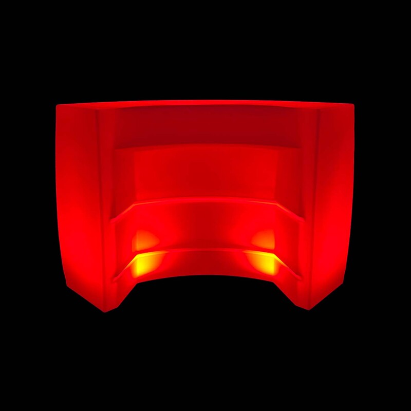 F-LD120-MC Modular Luxe LED curved bar unit in multi -coloured