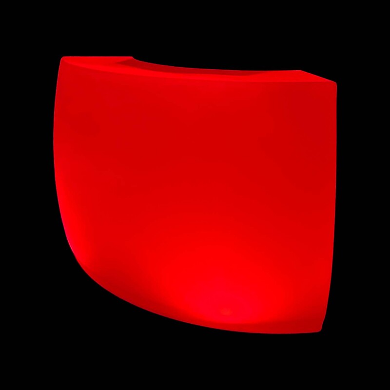 F-LD120-MC Modular Luxe LED curved bar unit in multi -coloured