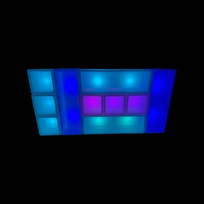 F-LD121-MC Type 1 Luxe LED back bar counter in multi-coloured