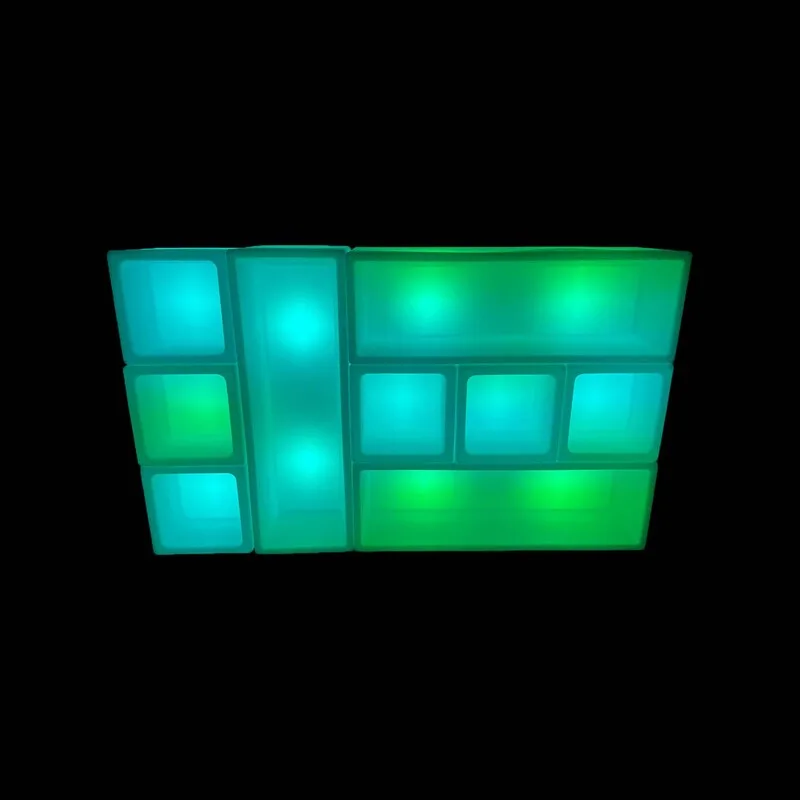 F-LD121-MC Type 1 Luxe LED back bar counter in multi-coloured