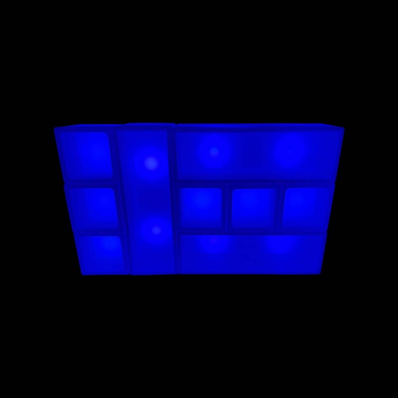 F-LD121-MC Type 1 Luxe LED back bar counter in multi-coloured