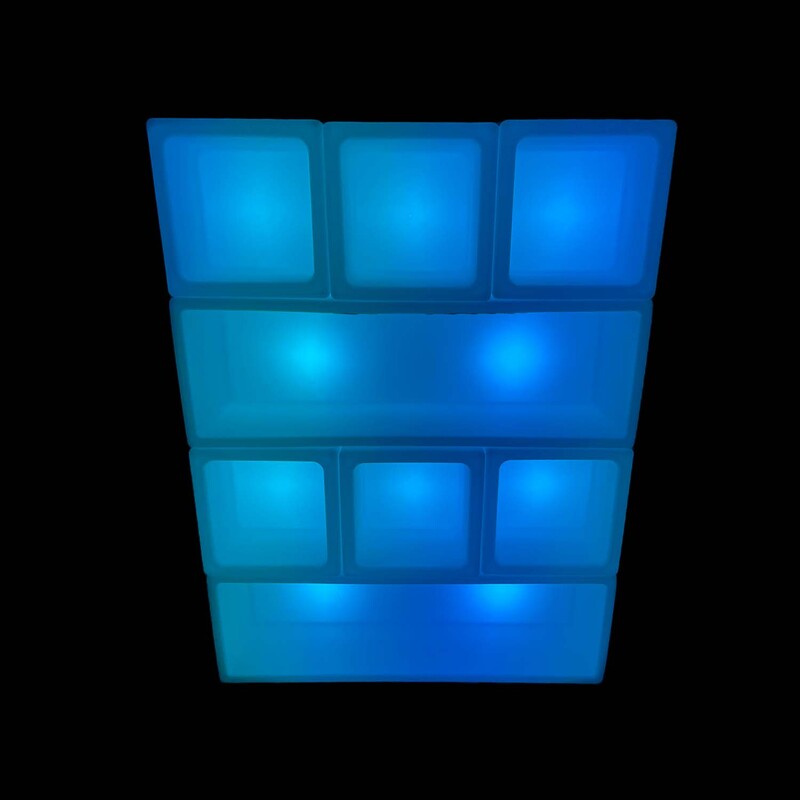 F-LD122-MC Type 2 Luxe LED back bar counter in multi-coloured