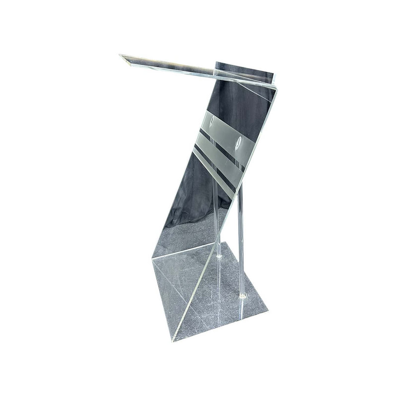F-LE108-AC Type 8 lectern in clear acrylic