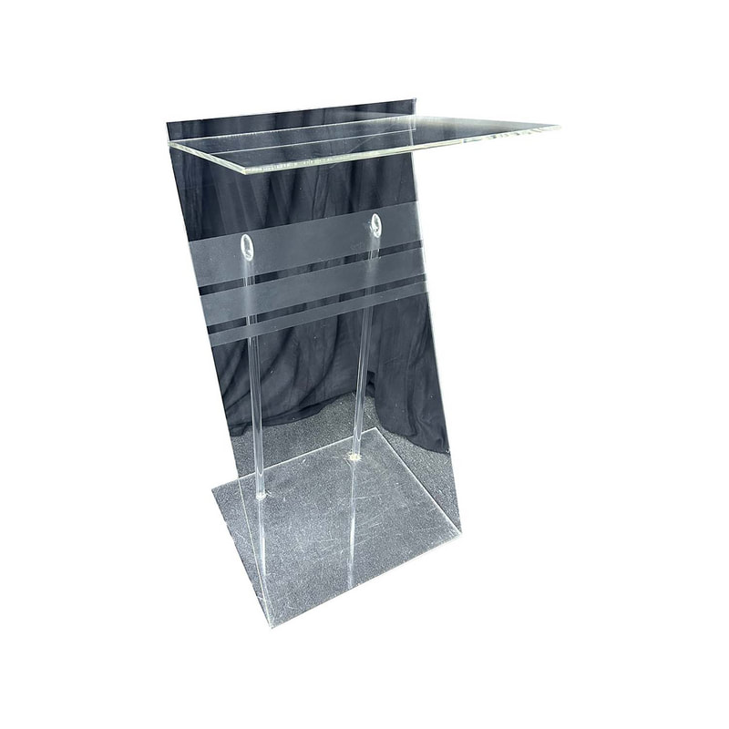 F-LE108-AC Type 8 lectern in clear acrylic