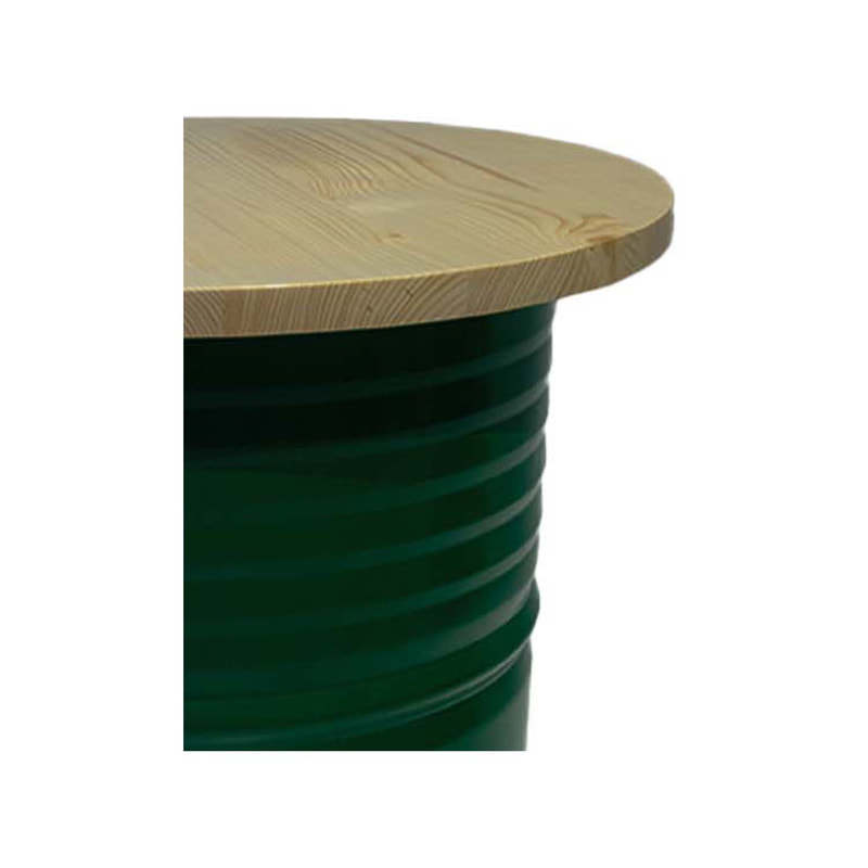 F-OL505-DG Arki high table in dark green with a light wooden top