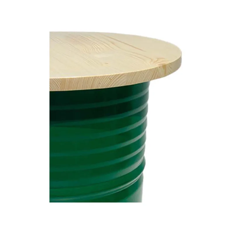 F-OL505-GR Arki high table in green with a light wooden top