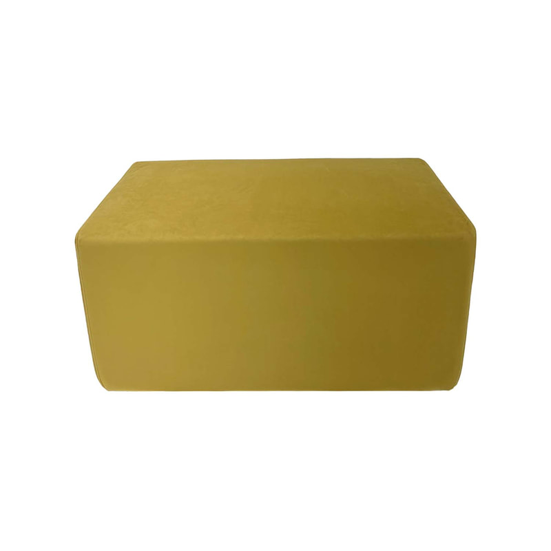 F-OT101-CG Endless Lounge Ottoman Type A in champagne gold velvet