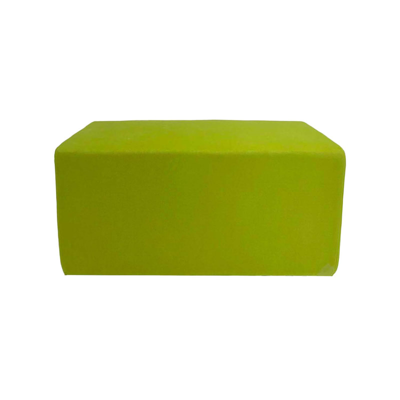 F-OT101-GL Endless Lounge Ottoman Type A in lime green suede