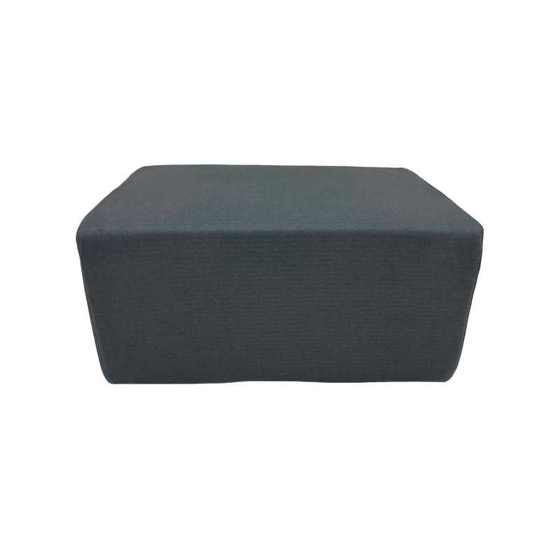 F-OT101-GY Endless Lounge Ottoman Type A in mid grey suede