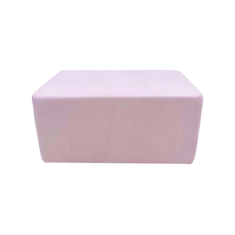 F-OT101-LP Endless Lounge Ottoman Type A in light pink velvet