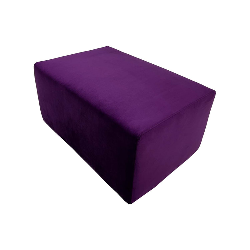 F-OT101-PR Endless Lounge Ottoman Type A in purple velvet