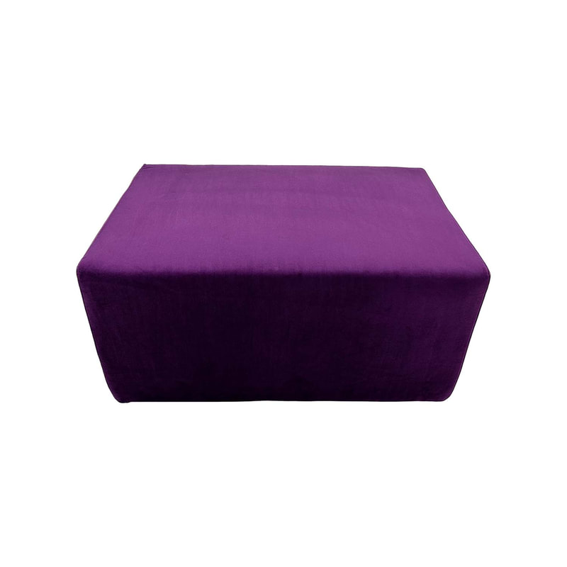 F-OT101-PR Endless Lounge Ottoman Type A in purple velvet