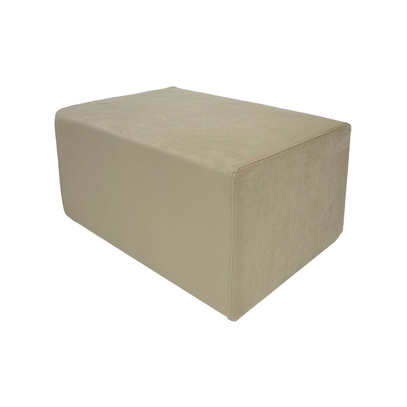 F-OT101-TF Endless Lounge Ottoman Type A in toffee velvet
