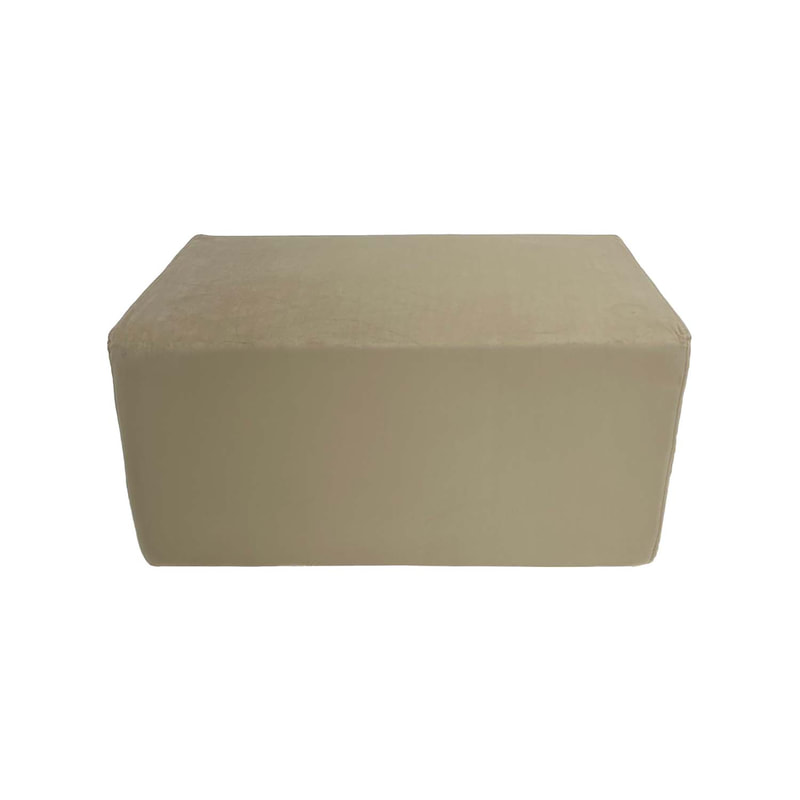 F-OT101-TF Endless Lounge Ottoman Type A in toffee velvet