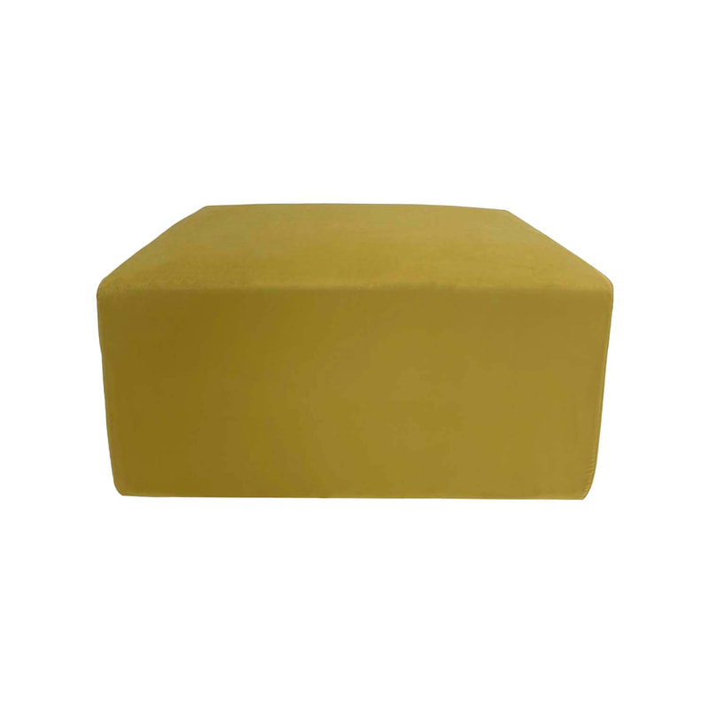 F-OT102-CG Endless Lounge Ottoman Type B in champagne gold velvet
