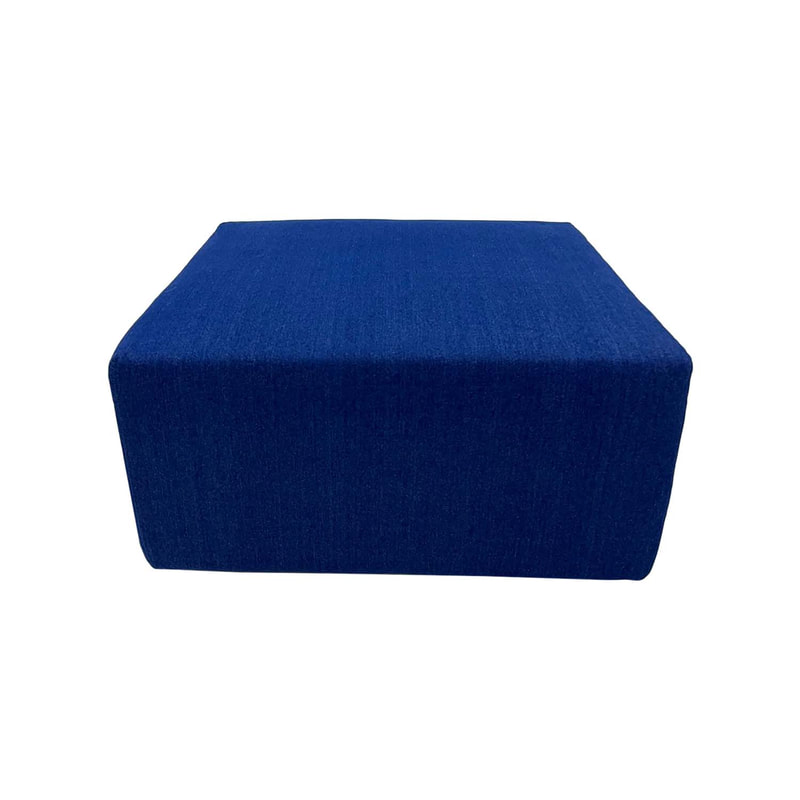 F-OT102-DN Endless Lounge Ottoman Type B in denim