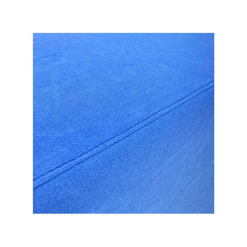 F-OT102-LB Endless Lounge Ottoman Type B in light blue suede