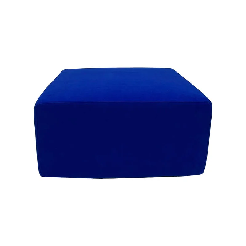 F-OT102-RB Endless Lounge Ottoman Type B in royal blue suede