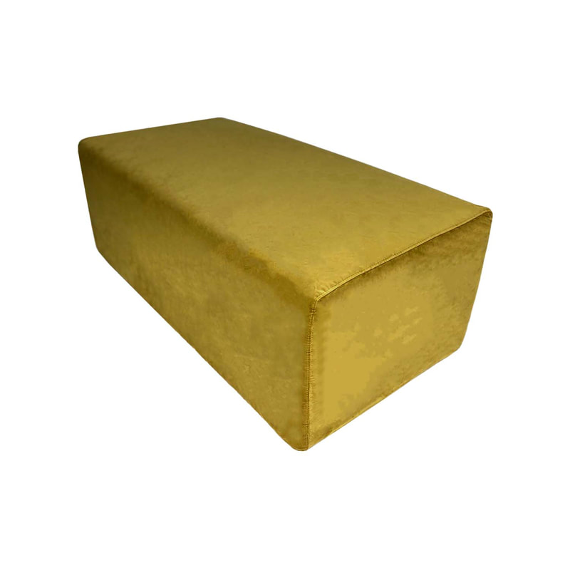 F-OT103-CG Endless Lounge Ottoman Type C in champagne gold velvet