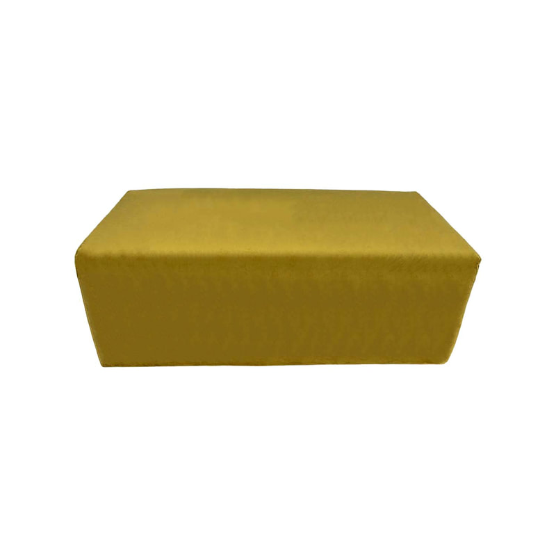 F-OT103-CG Endless Lounge Ottoman Type C in champagne gold velvet