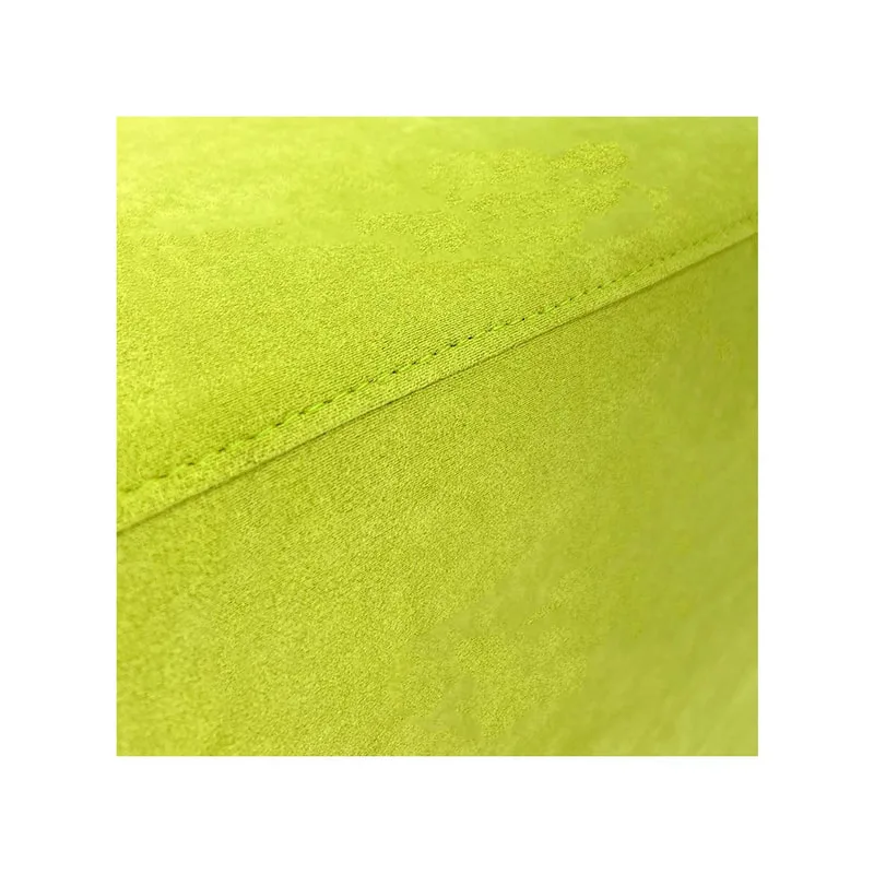 F-OT103-GL Endless Lounge Ottoman Type C in lime green suede