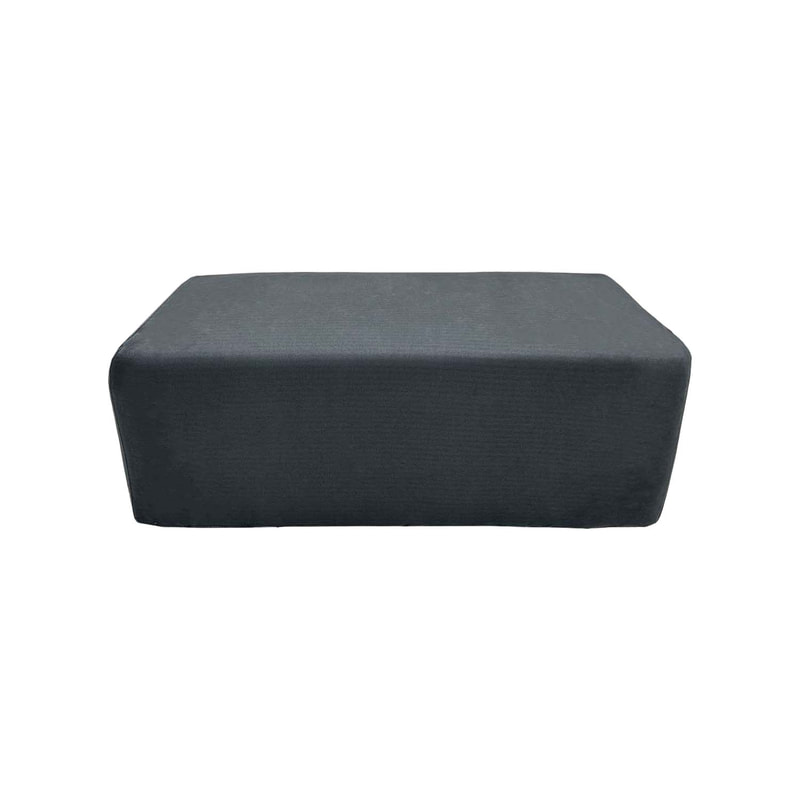 F-OT103-GY Endless Lounge Ottoman Type C in mid grey suede