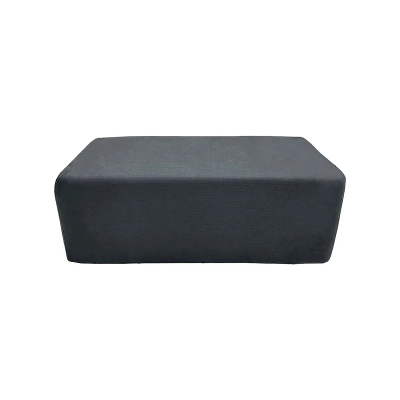 F-OT103-GY Endless Lounge Ottoman Type C in mid grey suede