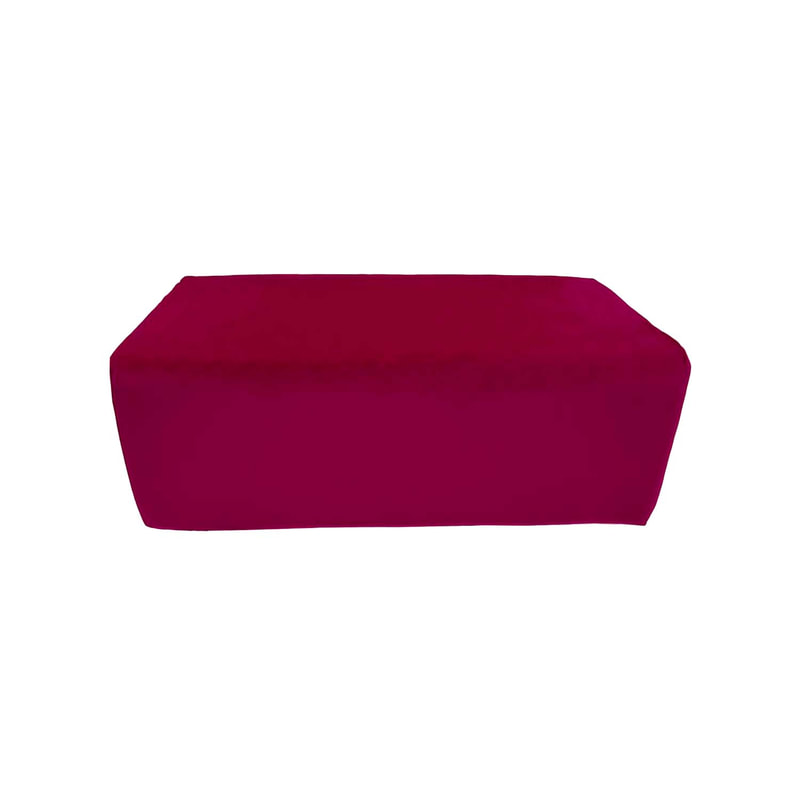 F-OT103-HP Endless Lounge Ottoman Type C in hot pink velvet