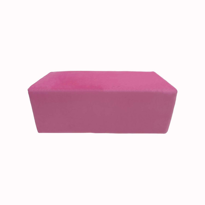 F-OT103-PI Endless Lounge Ottoman Type C in mid pink velvet