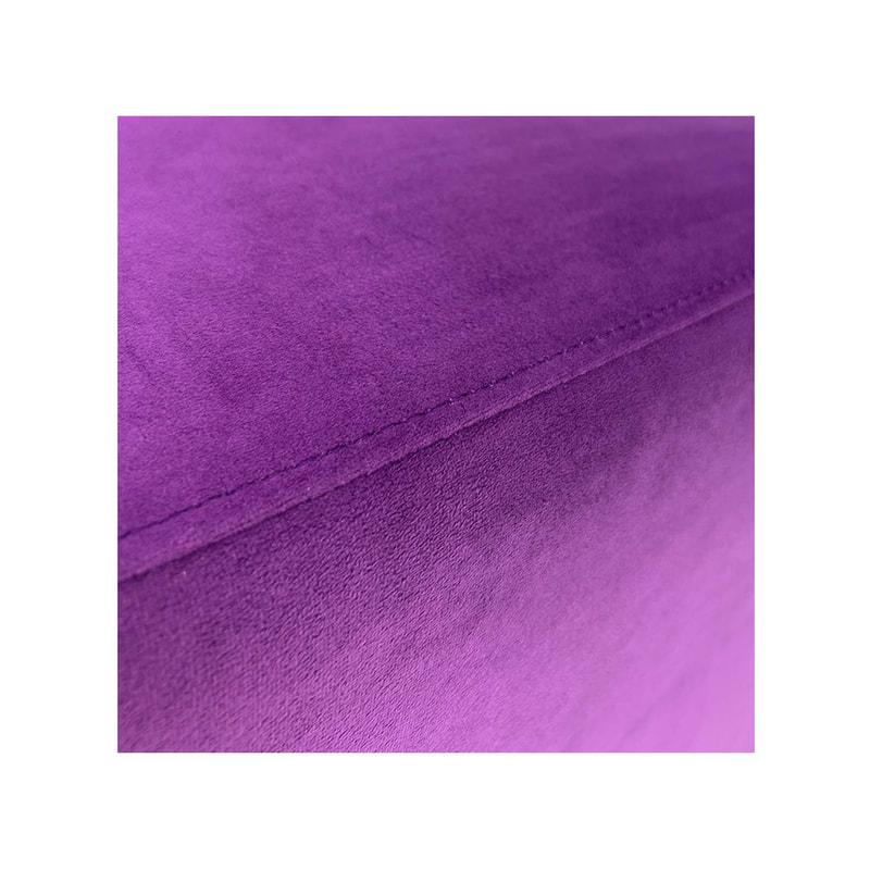 F-OT103-PR Endless Lounge Ottoman Type C in purple velvet