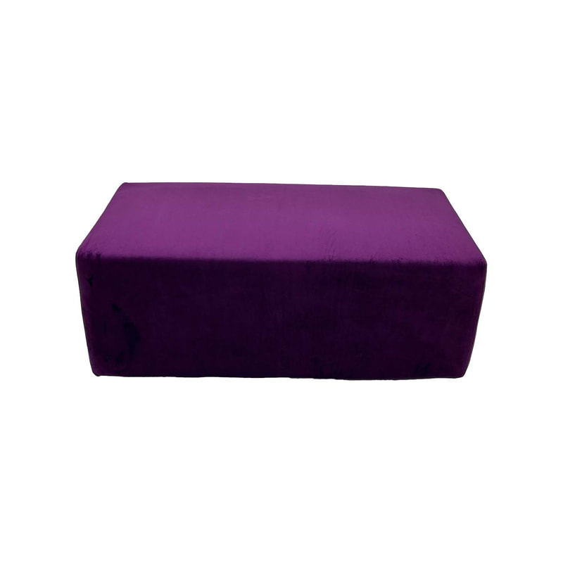 F-OT103-PR Endless Lounge Ottoman Type C in purple velvet