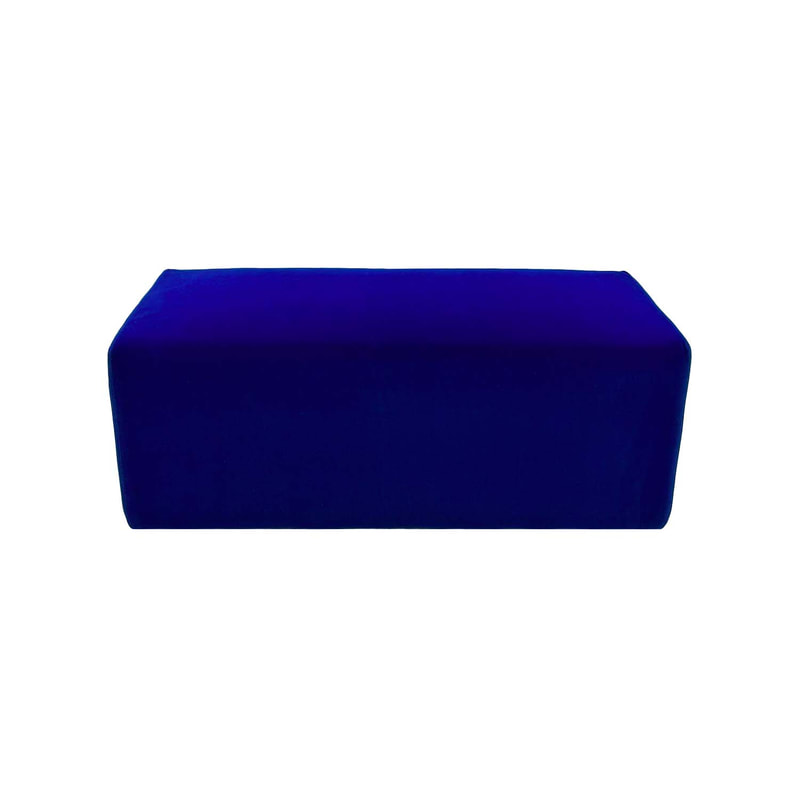 F-OT103-RB Endless Lounge Ottoman Type C in royal blue suede