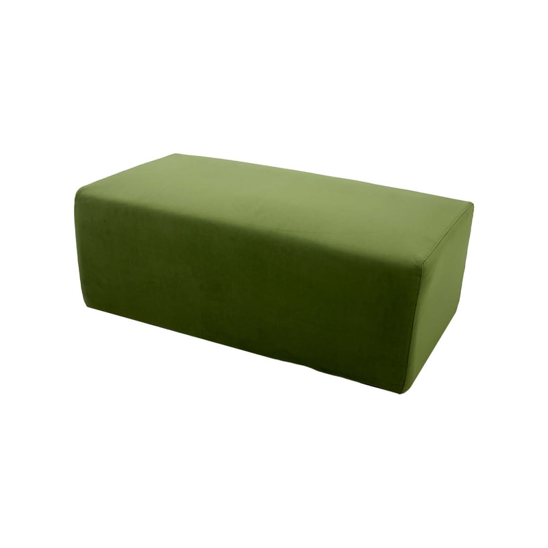 F-OT103-SG Endless Lounge Ottoman Type C in sage green velvet