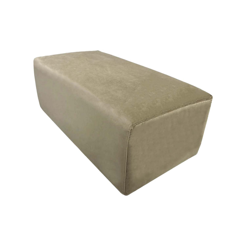 F-OT103-TF Endless Lounge Ottoman Type C in toffee velvet