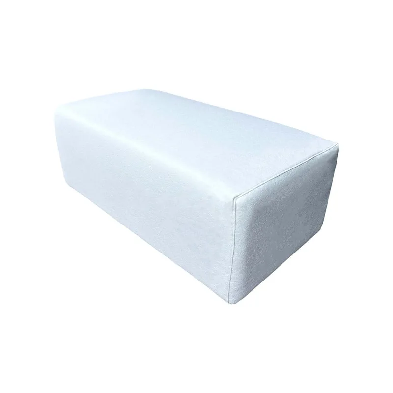 F-OT103-WH Endless Lounge Ottoman Type C in white fabric