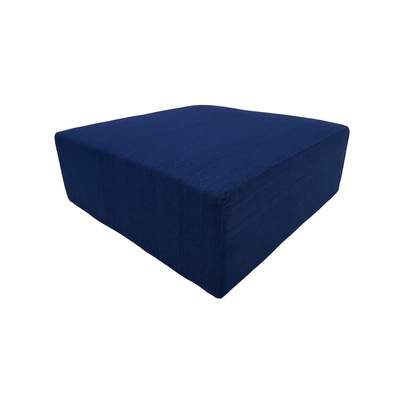 F-OT104-DN Endless Lounge Ottoman Type D in denim