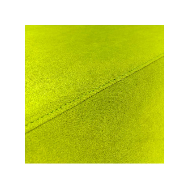 F-OT104-GL Endless Lounge Ottoman Type D in lime green suede