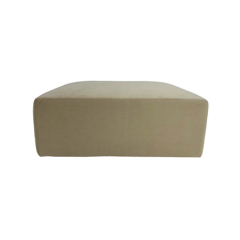F-OT104-TF Endless Lounge Ottoman Type D in toffee velvet
