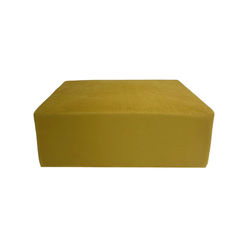 F-OT105-CG Endless Lounge Ottoman Type E in champagne gold velvet