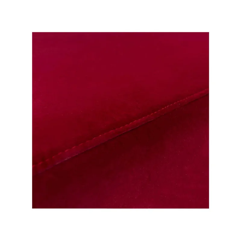 F-OT105-DR Endless Lounge Ottoman Type E in dark red velvet
