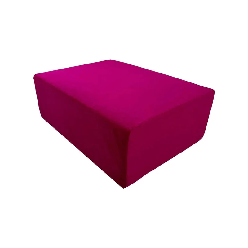 F-OT105-HP Endless Lounge Ottoman Type E in hot pink velvet