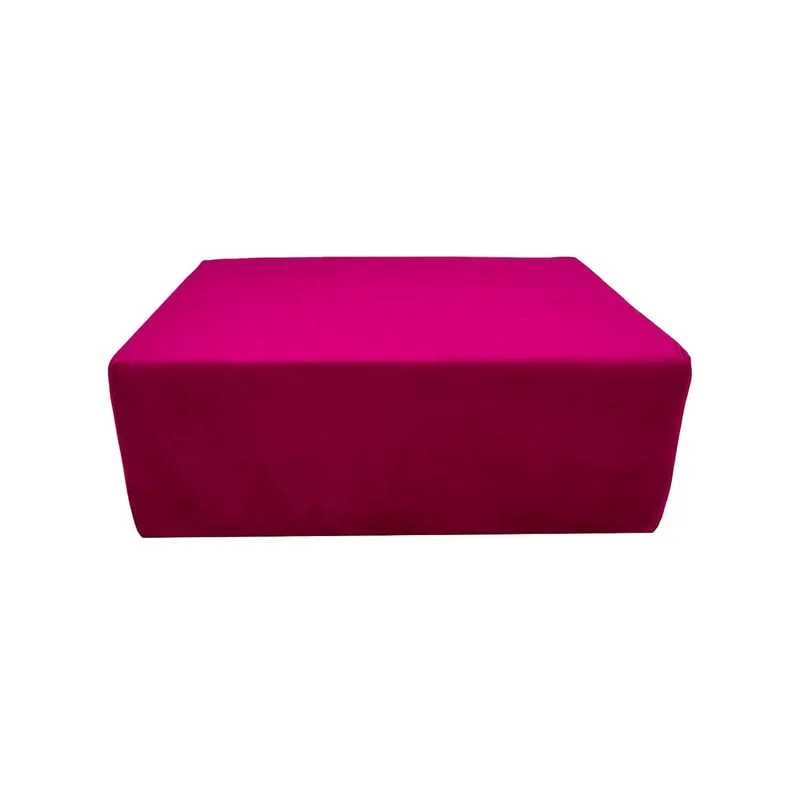 F-OT105-HP Endless Lounge Ottoman Type E in hot pink velvet