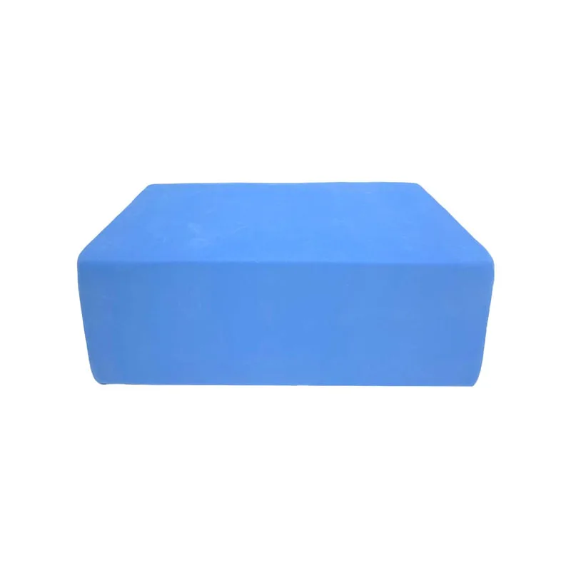 F-OT105-LB Endless Lounge Ottoman Type E in light blue suede