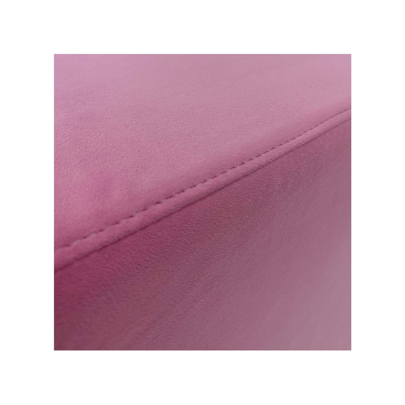 F-OT105-PI Endless Lounge Ottoman Type E in mid pink velvet