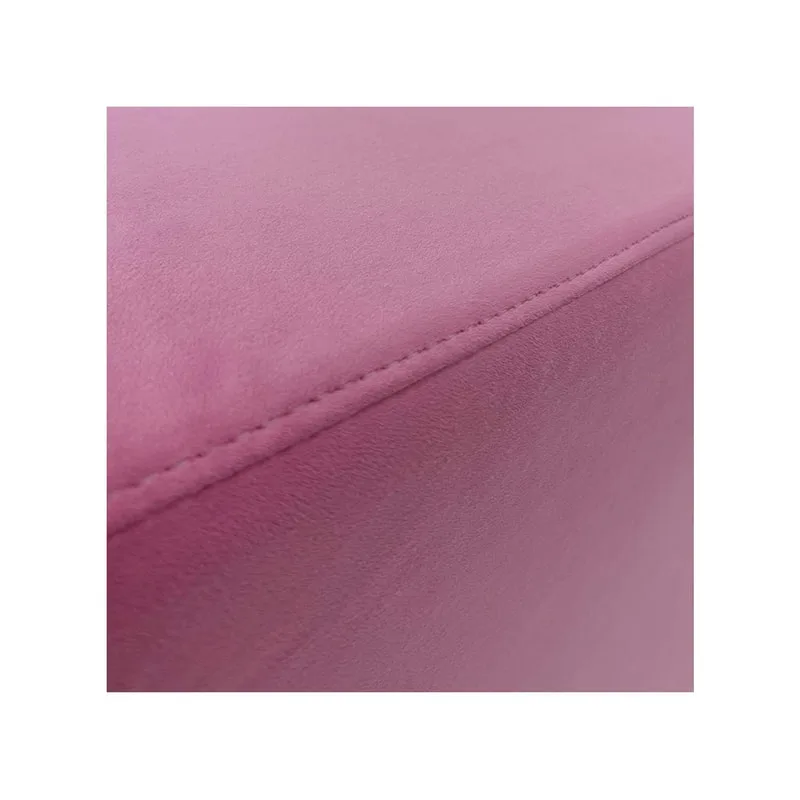 F-OT105-PI Endless Lounge Ottoman Type E in mid pink velvet