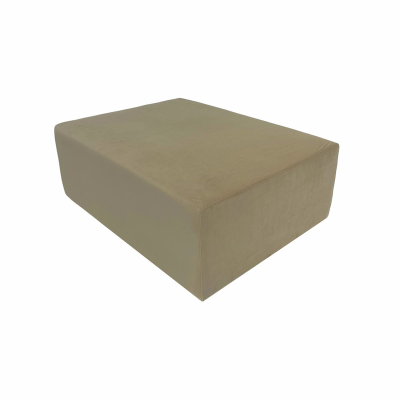 F-OT105-TF Endless Lounge Ottoman Type E in toffee velvet