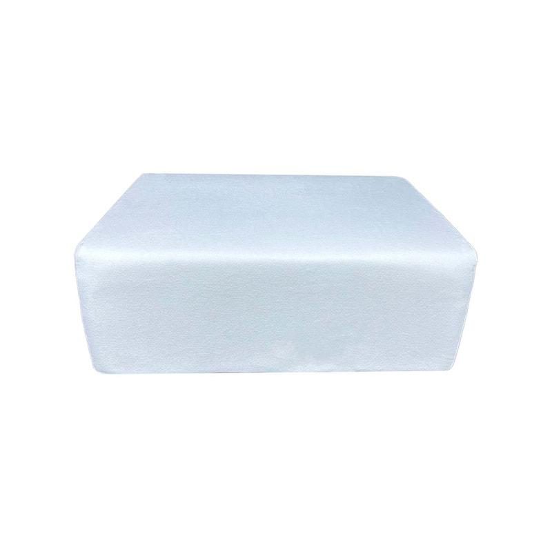 F-OT105-WH Endless Lounge Ottoman Type E in white fabric