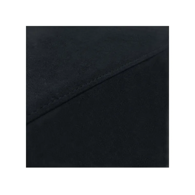 F-OT106-BL Endless Lounge Ottoman Type F in black suede