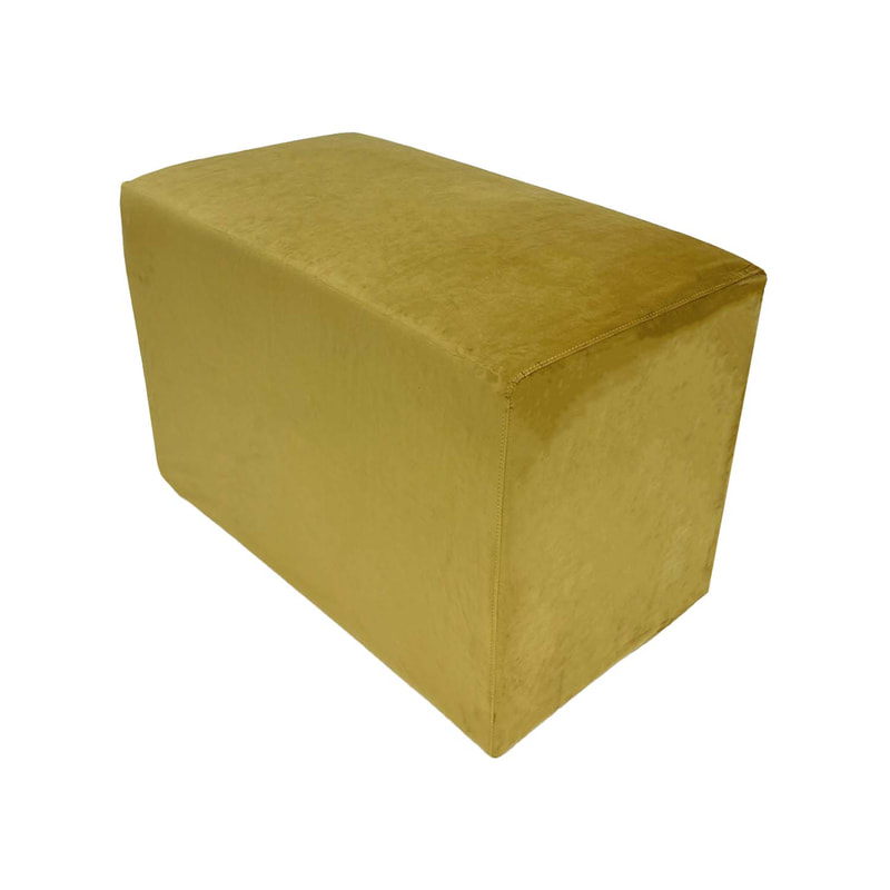 F-OT106-CG Endless Lounge Ottoman Type F in champagne gold velvet